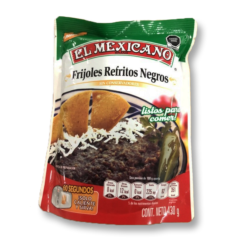 [CAREF] El Mexicano Refried Black Beans - 430g