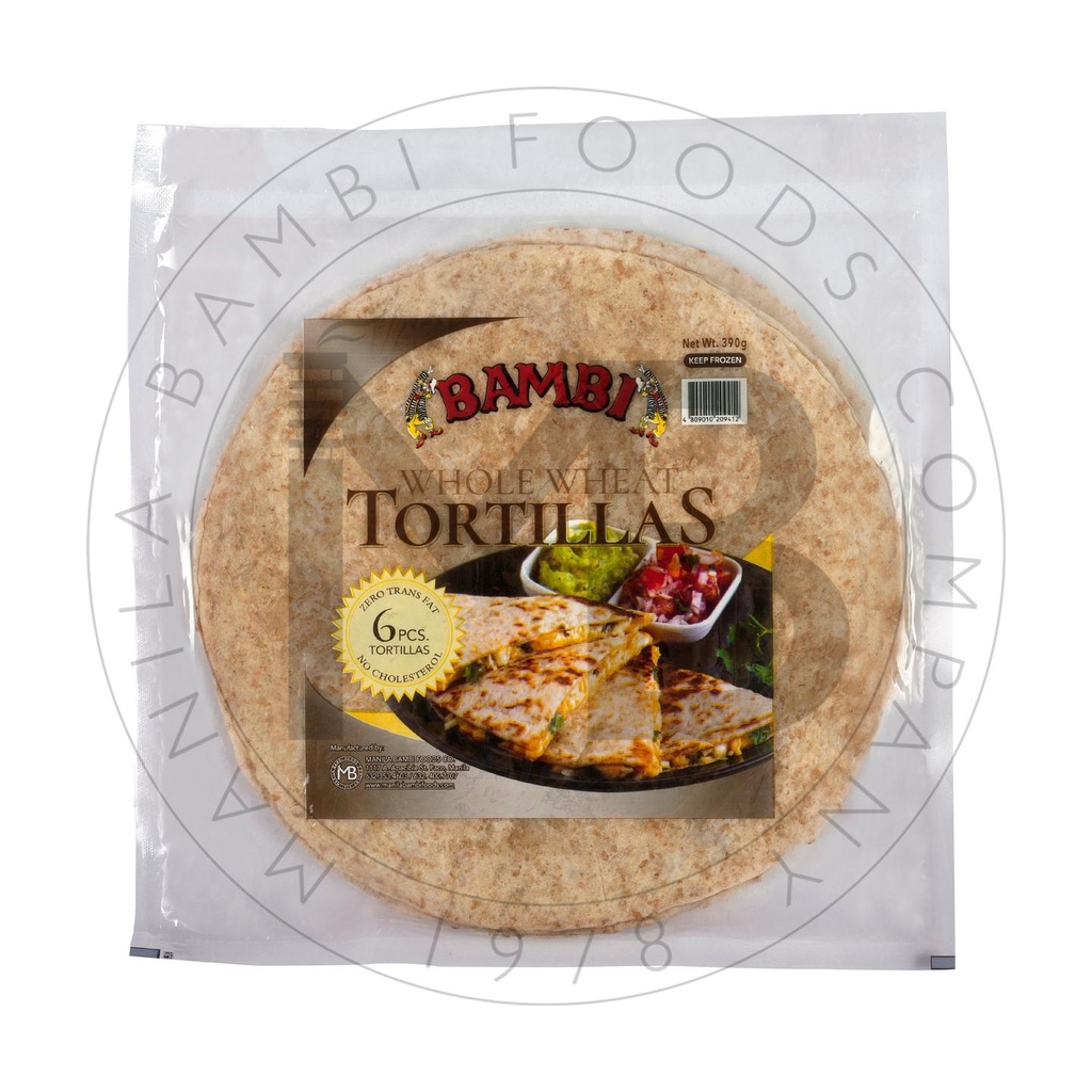 [WT10] Bambi Whole Wheat Tortilla - 390g