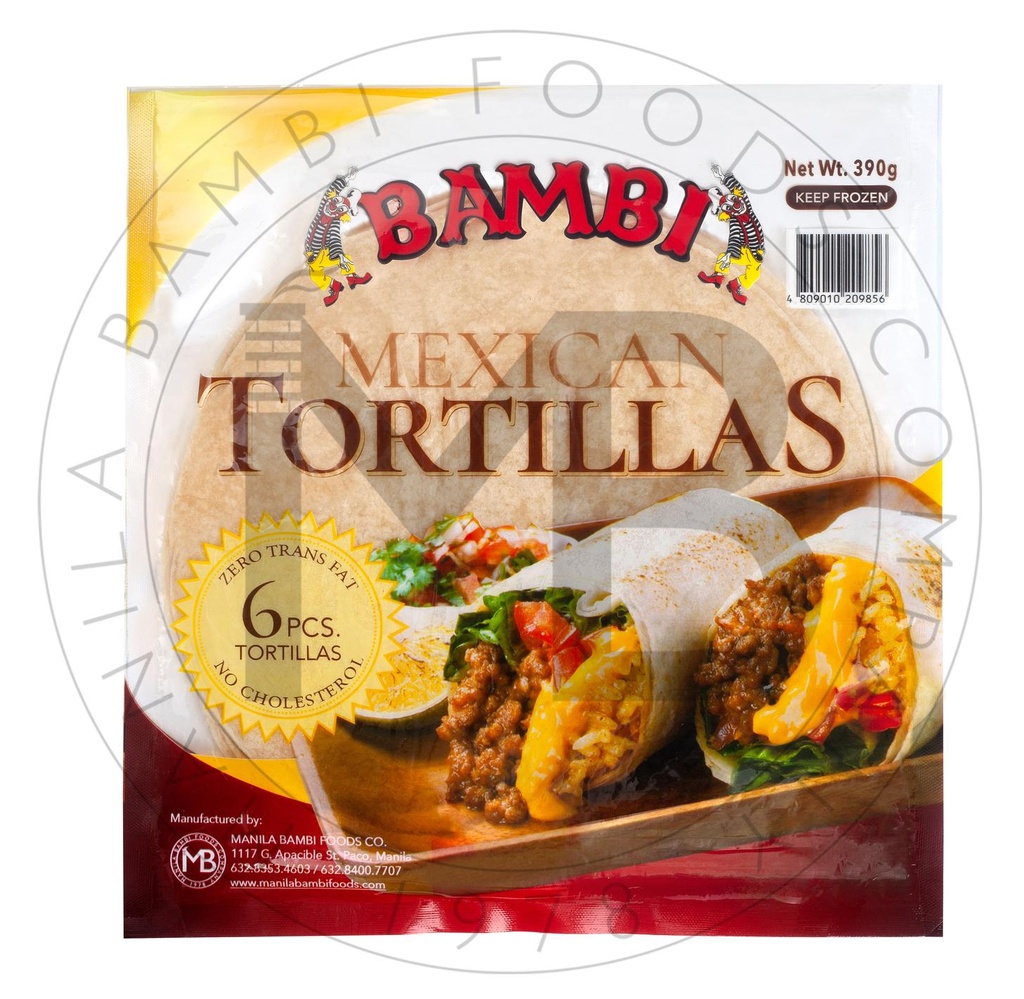 [MT10] Bambi Mexican Tortilla 10 " - 390g