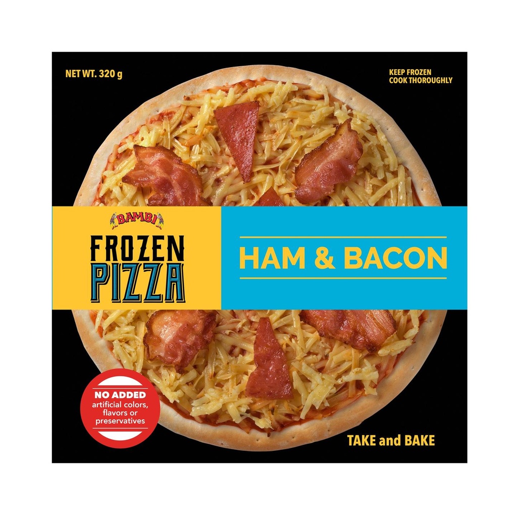 [PPHB] Bambi Frozen Pizza Pie - 320g (Ham and Bacon)