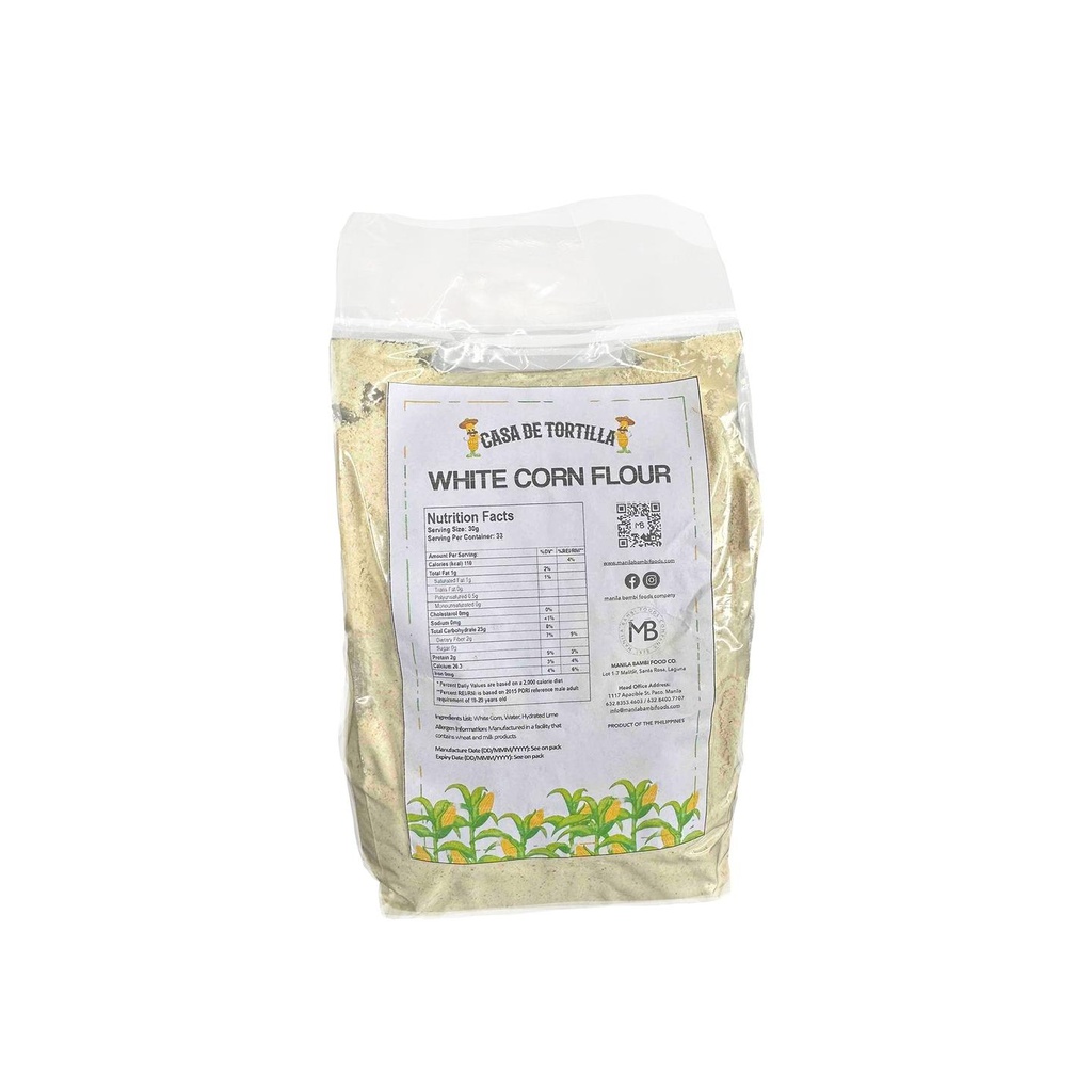 Casa De Tortilla White Corn Flour (Imported) - 1kg